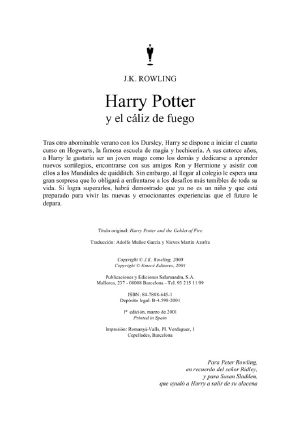 [Harry Potter 04] • Harry Potter 4